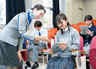 ANAグループとの体験学習風景