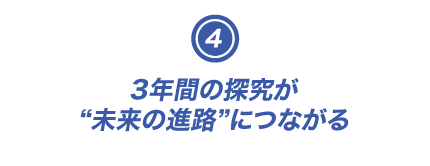 3年間の探究が“未来の進路”につながる