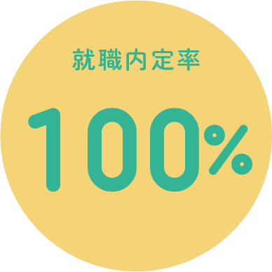 就職内定率100％