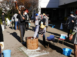 お父さんがぺったんぺったん